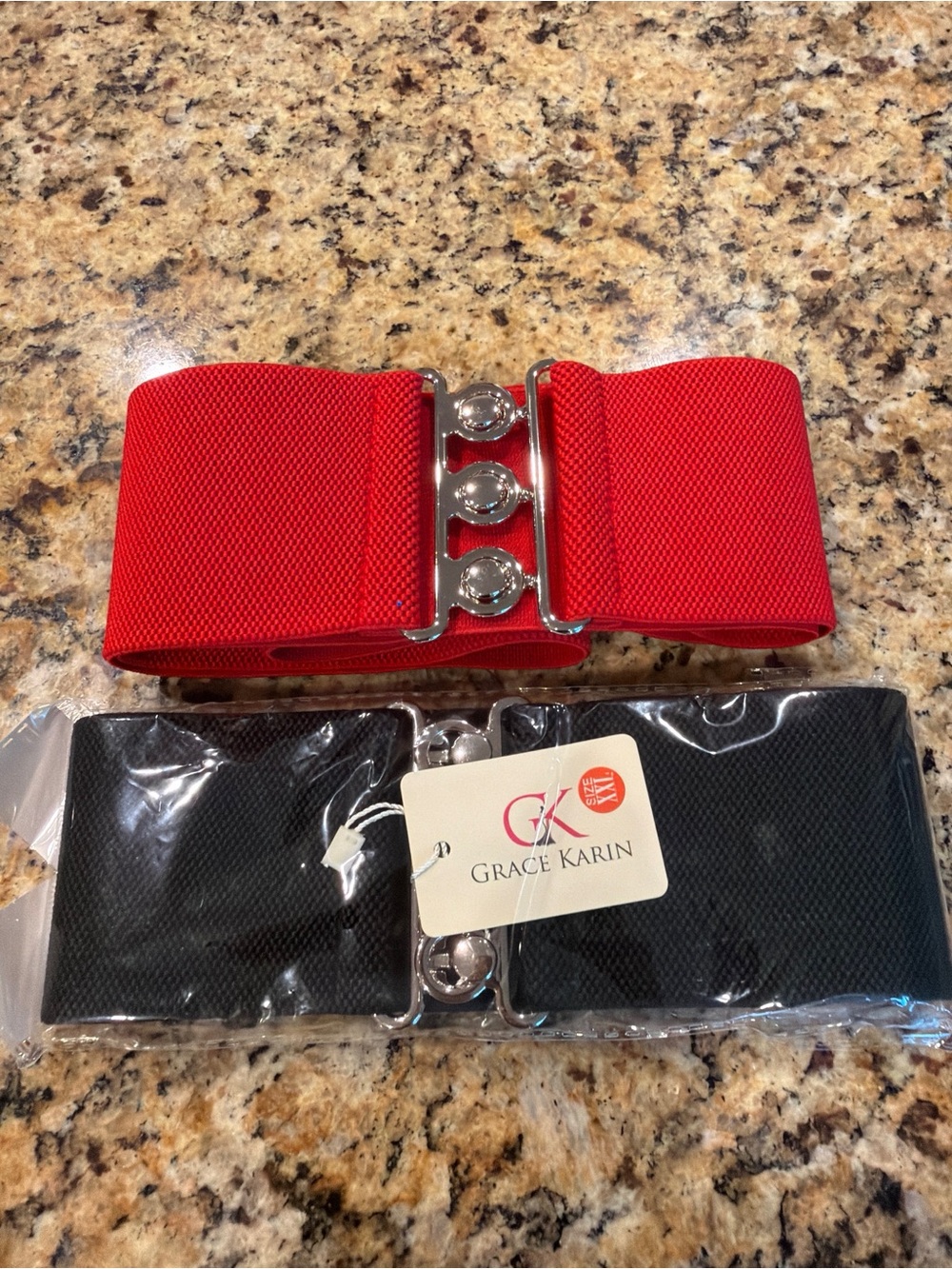 NWT and NWOT Grace Karin Cinch Belt.  Two belts both size XXL